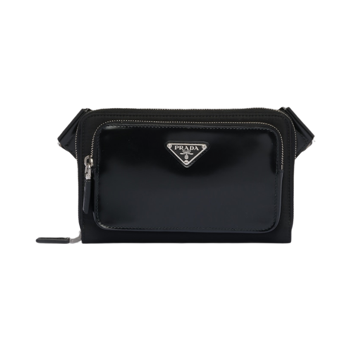 프라다 리나일론 브러쉬드 레더 숄더백 블랙(Prada Re-Nylon Brushed Leather Shoulder Bag Black)