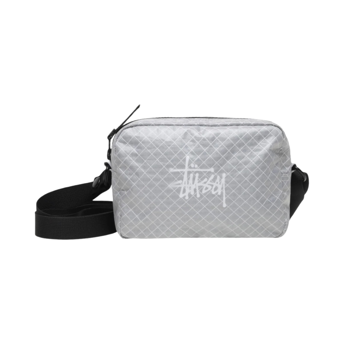스투시 립스탑 오버레이 사이드 파우치 블랙(Stussy Ripstop Overlay Side Pouch Black)