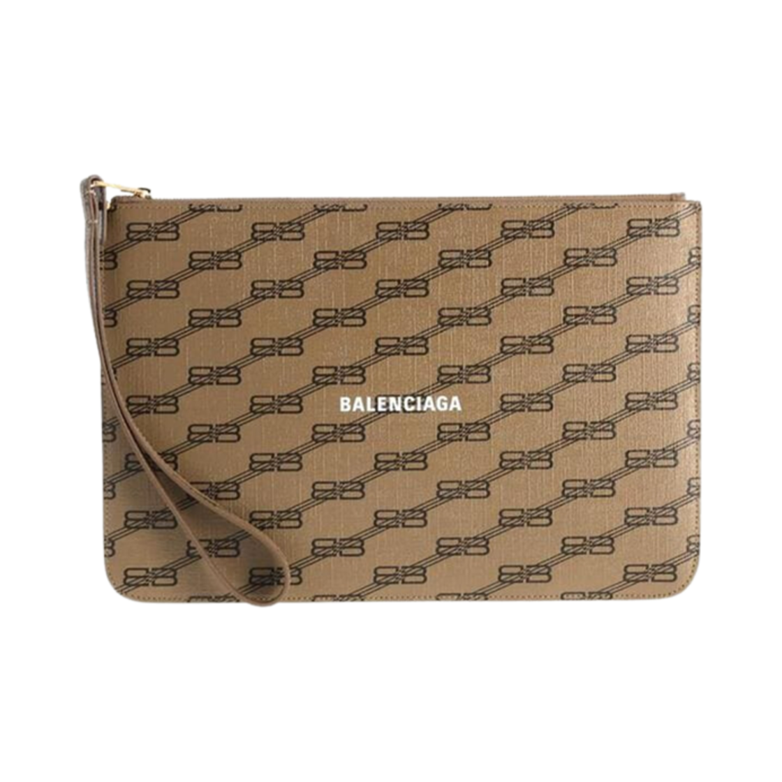발렌시아가 BB 모노그램 캔버스 클러치 베이지(Balenciaga BB Monogram Canvas Clutch Beige) - 1