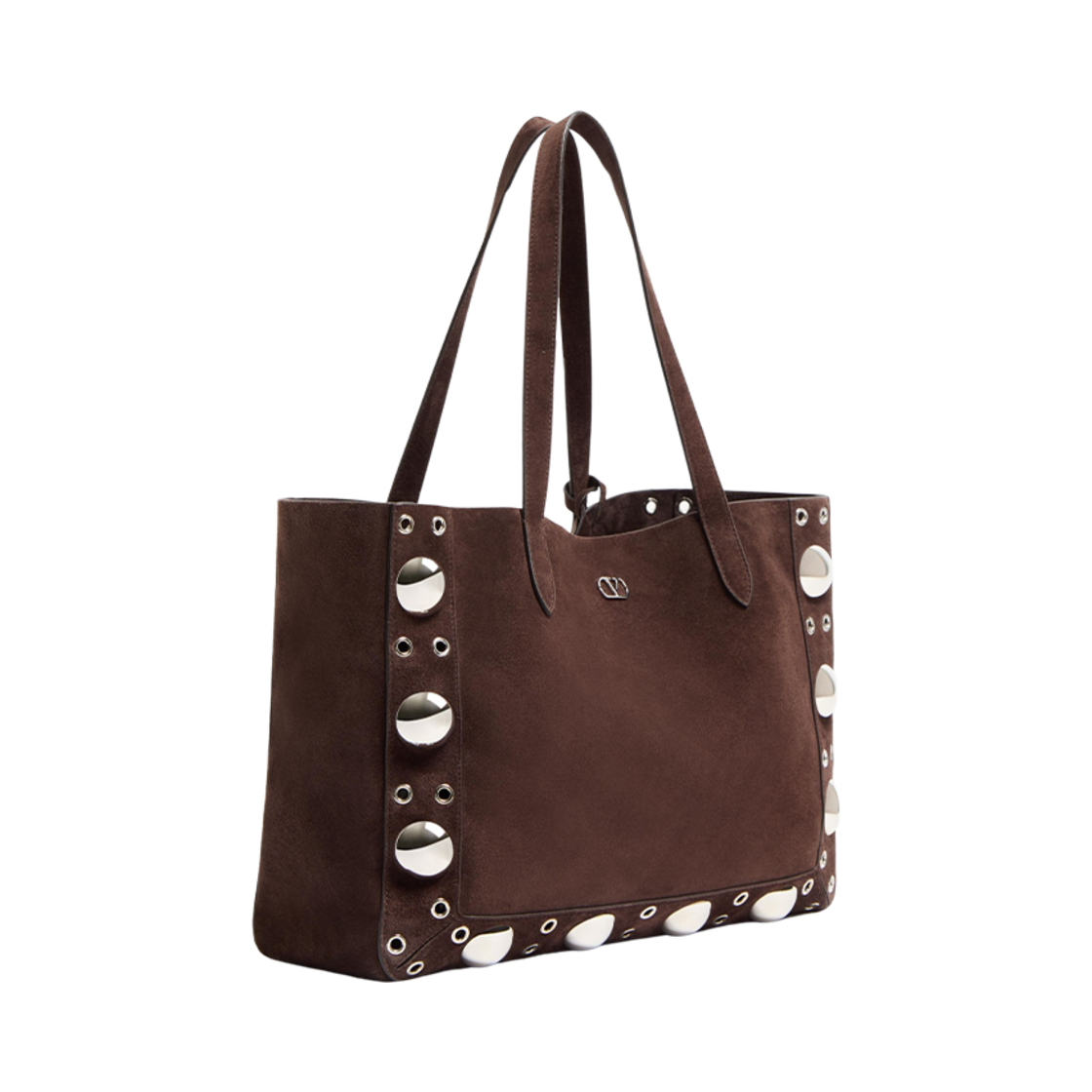 발렌티노 넬코트 스웨이드 미디움 쇼퍼백 테스타 디 모로(Valentino Nellcote Suede Medium Shopper Bag Testa Di Moro) - 2