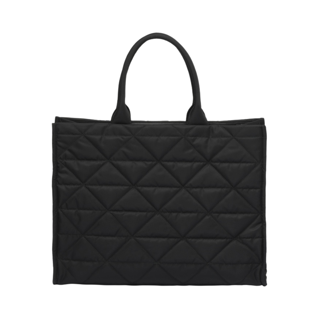 프라다 리나일론 쇼핑 백 탑스티칭 블랙(Prada Re-Nylon Shopping Bag Topstitching Black) - 3