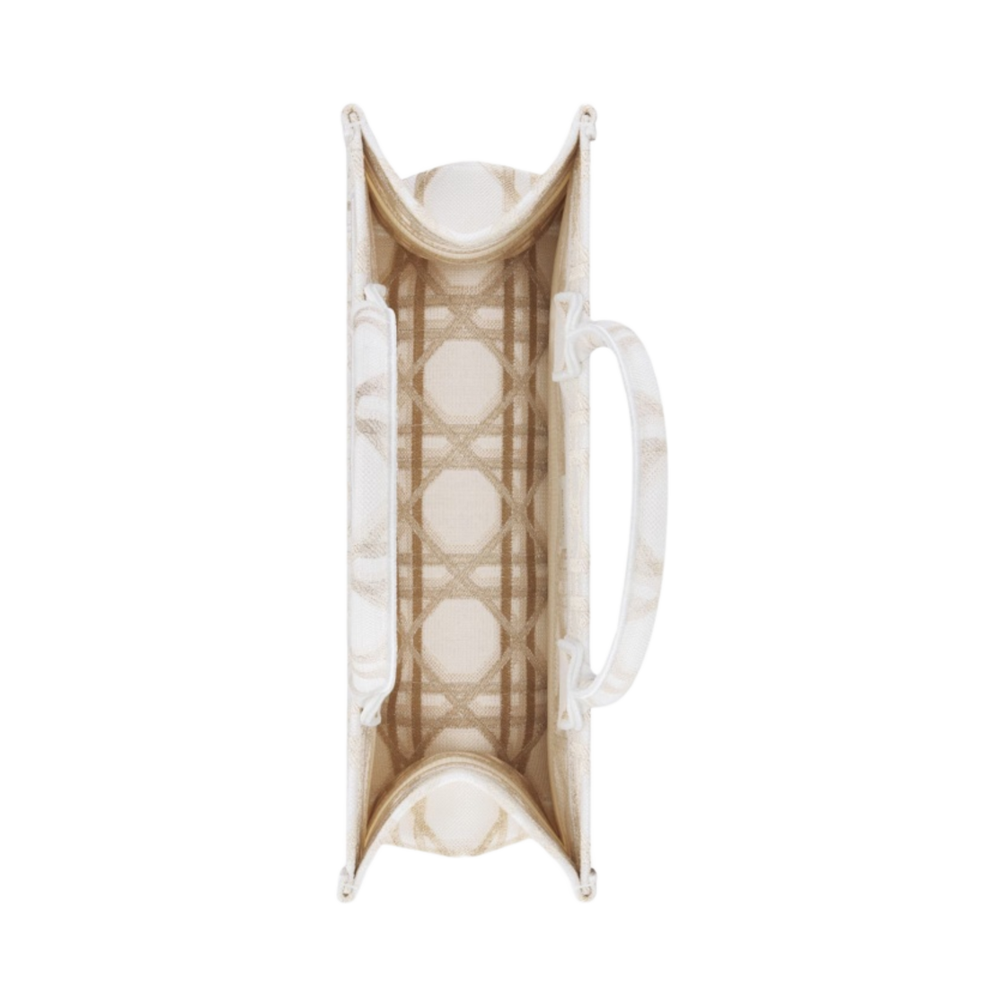 디올 미디움 북 토트 매크로까나쥬 자수 화이트 골드 톤(Dior Medium Book Tote Macrocannage Embroidery White Gold Tone) - 4
