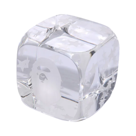 - BAPE Ape Head Crystal Dice Weight Clear