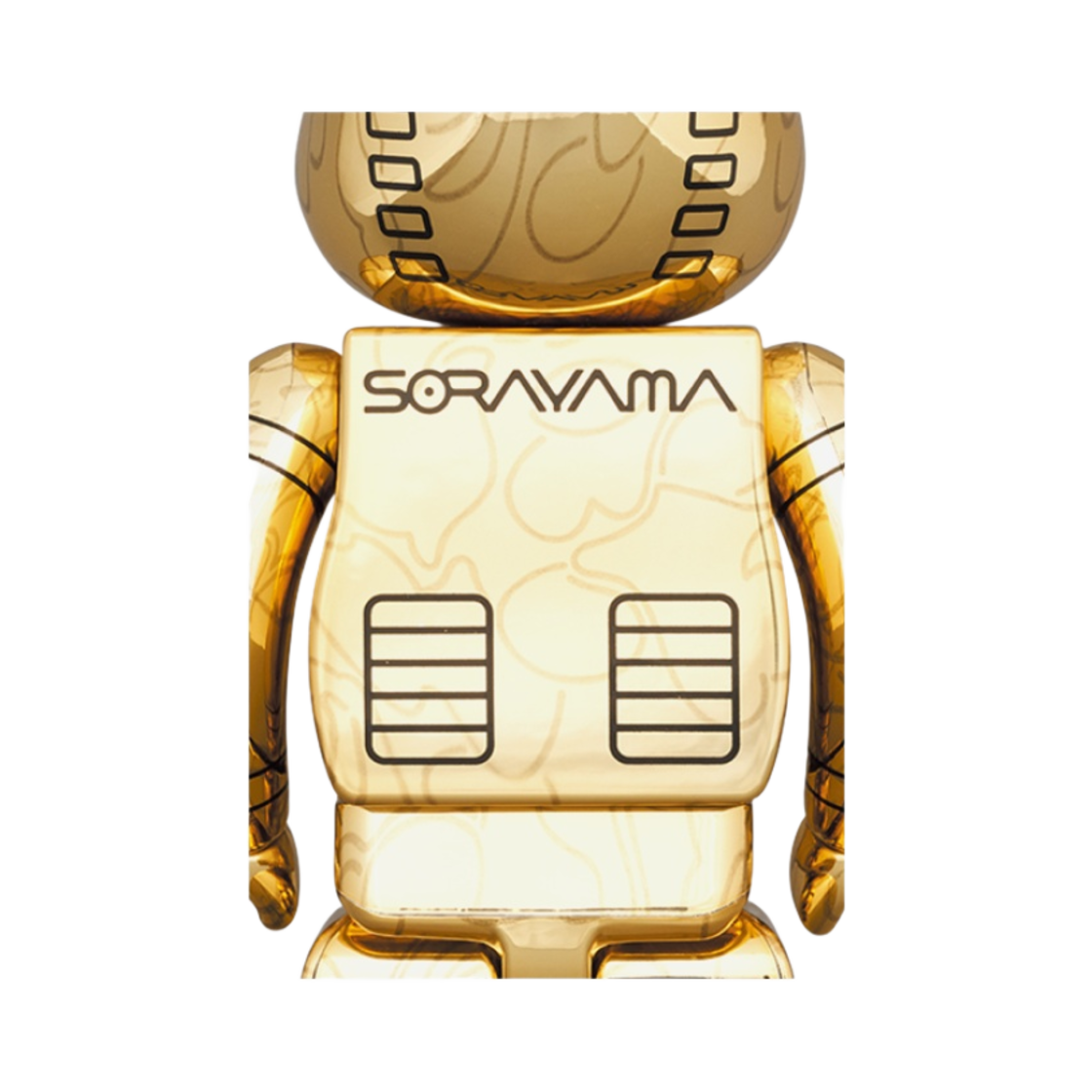 베어브릭 x 베이프 x 하지메 소라야마 베이비 마일로 100% & 400% 세트 골드(Bearbrick x BAPE x Hajime Sorayama Baby Milo 100% & 400% Set Gold) - 4