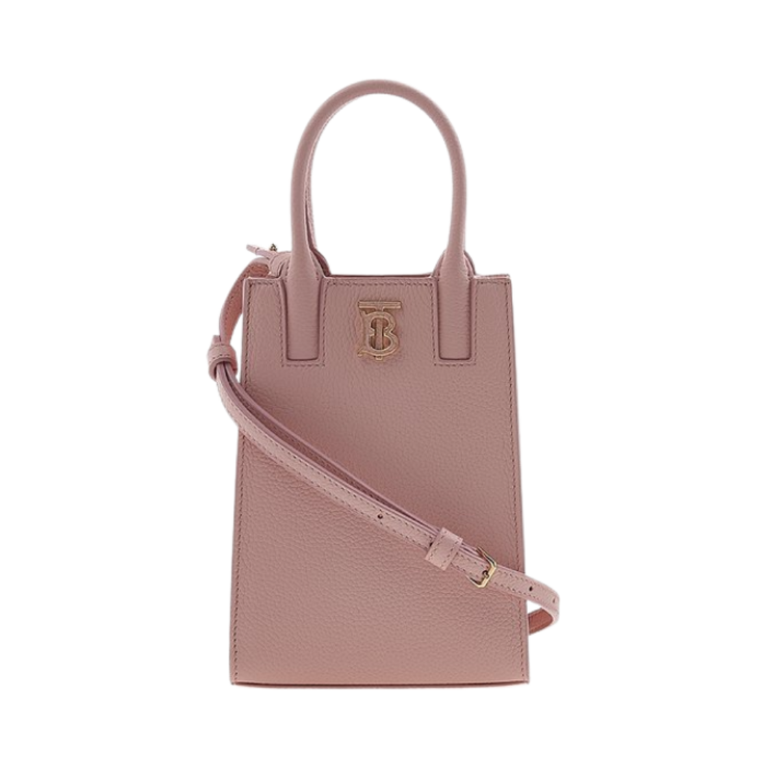 8064529 Burberry Grainy Leather Micro Frances Tote Bag Dusky Pink