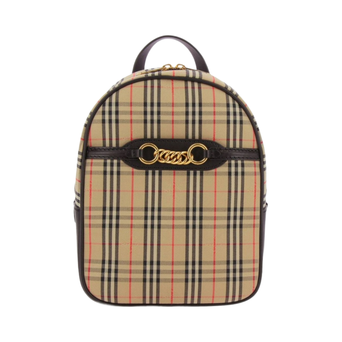 버버리 1983 체크 링크 백팩 블랙 베이지