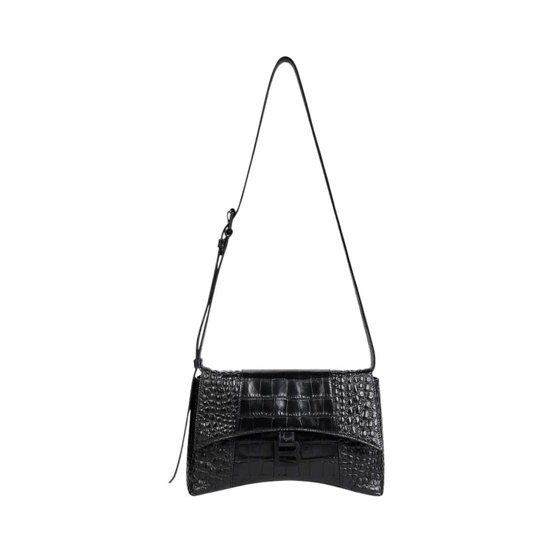 발렌시아가 다운타운 XS 숄더백 크로커다일 엠보스 블랙(Balenciaga Downtown XS Shoulder Bag Crocodile Embossed Black) - 1