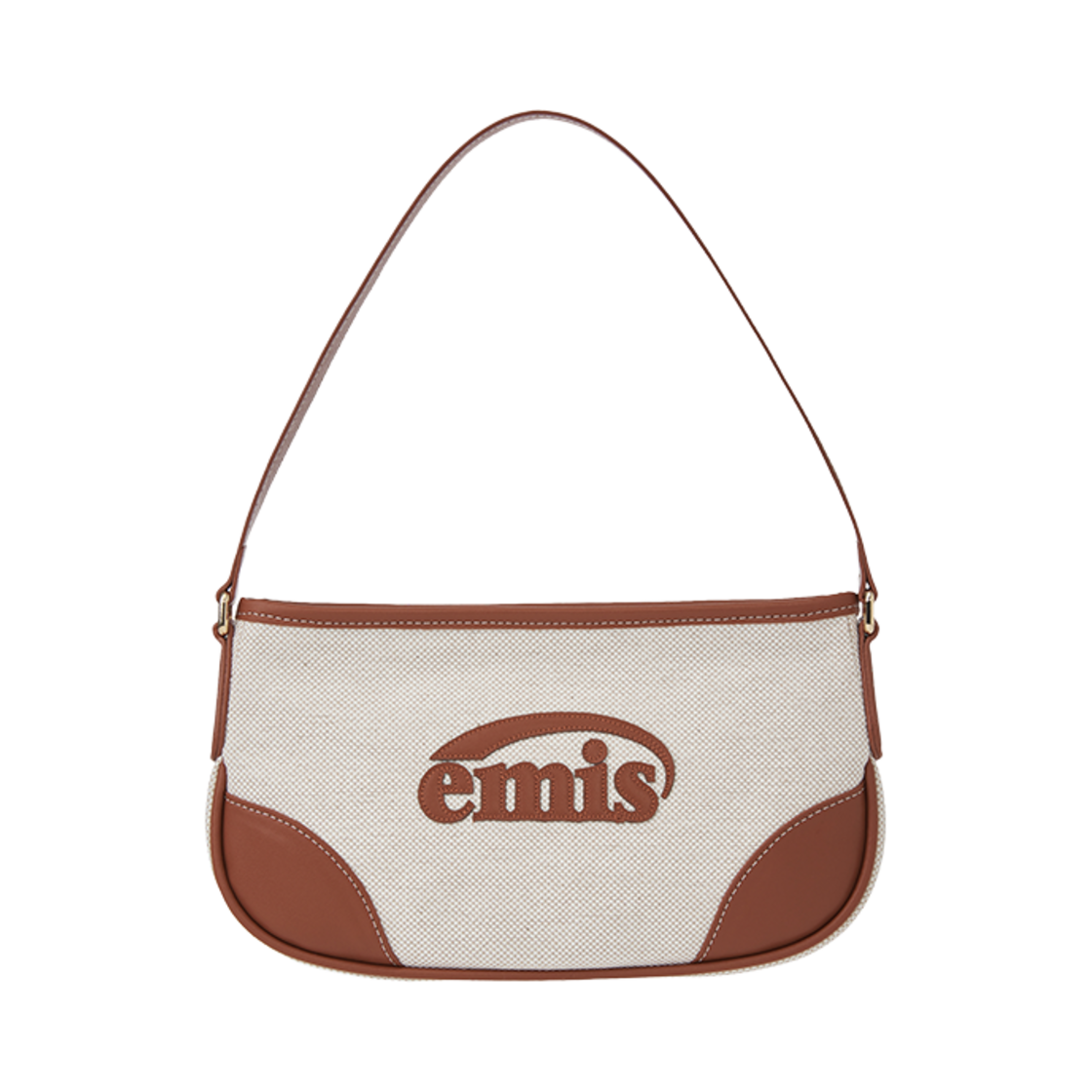 이미스 캔버스 레더 미니백 브라운(Emis Canvas Leather Mini Bag Brown)