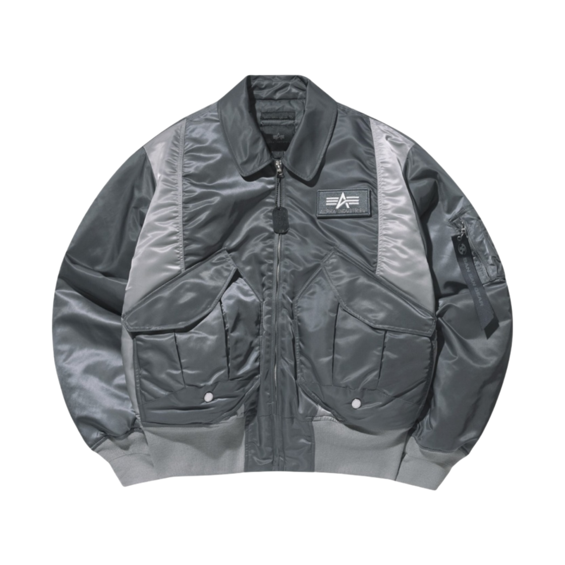 - Sansan Gear x Alpha Industries CWU 45/P Flight Jacket Stone Silver - 23FW
