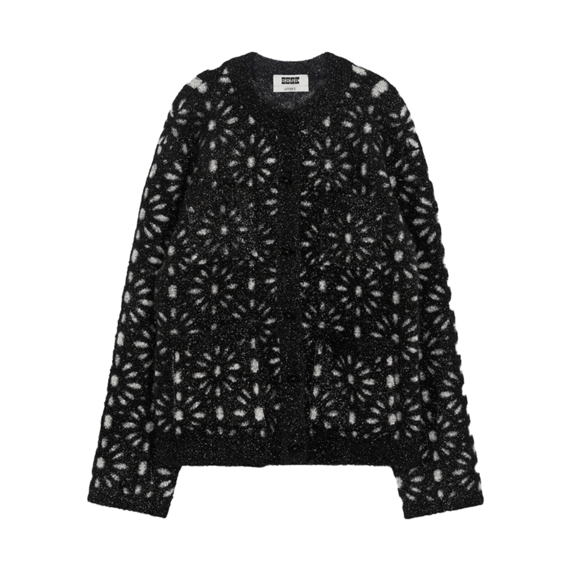 EEZ-1O453-M-CD02-BK EENK Zito Knit Jacquard Jacket Black - 대표 이미지 #1