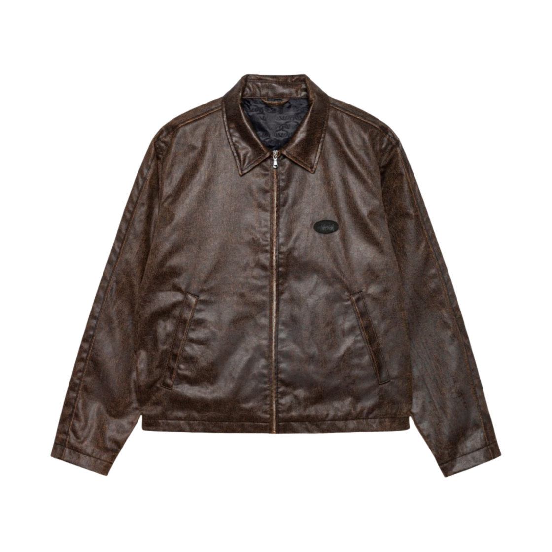 스투시 코티드 코튼 클럽 자켓 다크 브라운