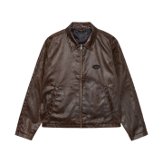 Stussy Coated Cotton Club Jacket Dark Brown