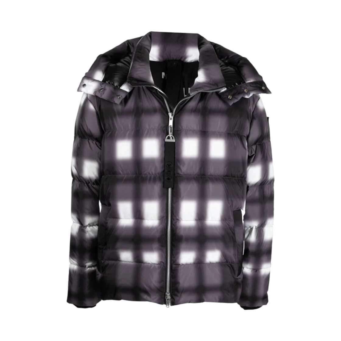 무스너클 오어 리버 자켓 블랙 화이트 플레이드(Moose Knuckles Oar River Jacket Black White Plaid) - 1