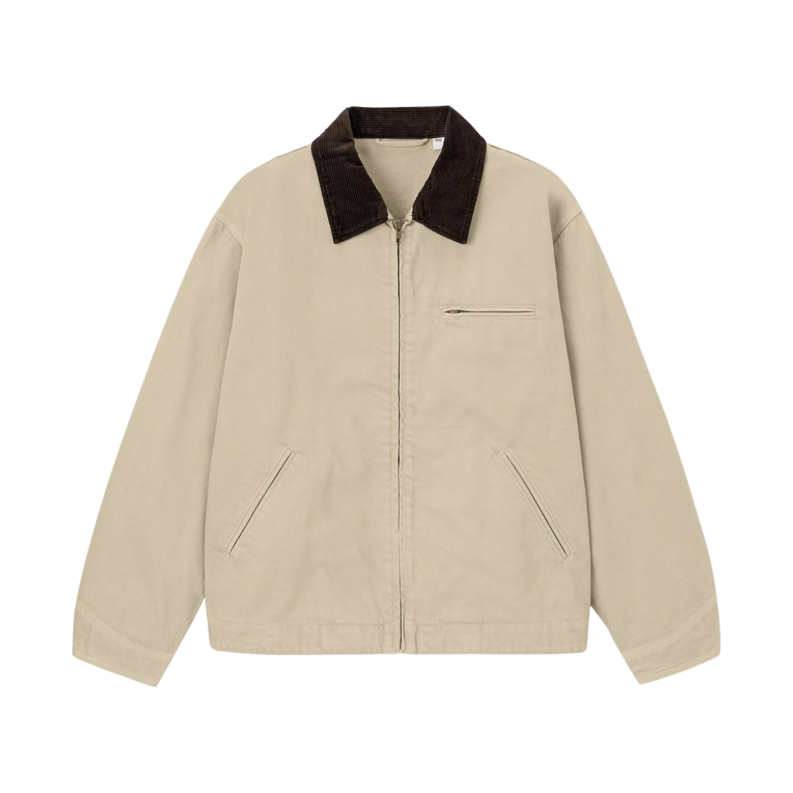 353085-30 GU Washed Cotton Work Jacket Natural - JP