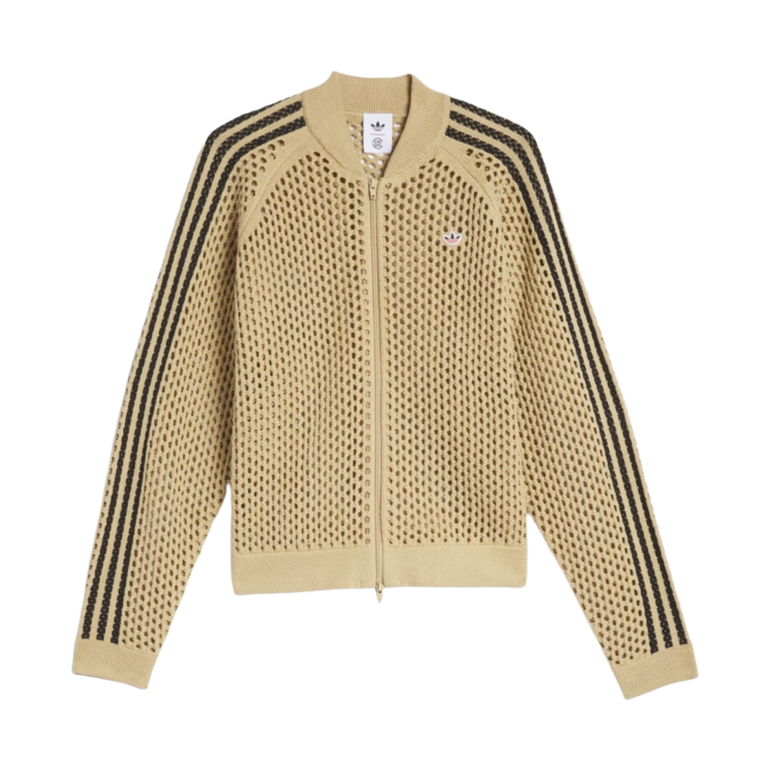 아디다스 x 클랏 크로셰 트랙 탑 베이지 톤 - KR 사이즈(Adidas x Clot Crochet Track Top Beige Tone - KR Sizing)