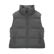 Matin Kim Big Logo Point Down Vest Grey