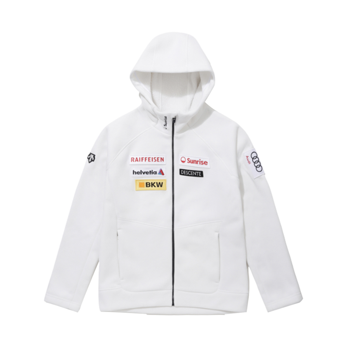 SP323SKT98 Descente Swiss Ski Bonding Fleece Jacket White