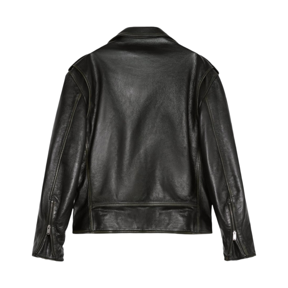 자라 스티븐 마이젤 레더 바이커 자켓 블랙(Zara Steven Meisel Leather Biker Jacket Black) - 2
