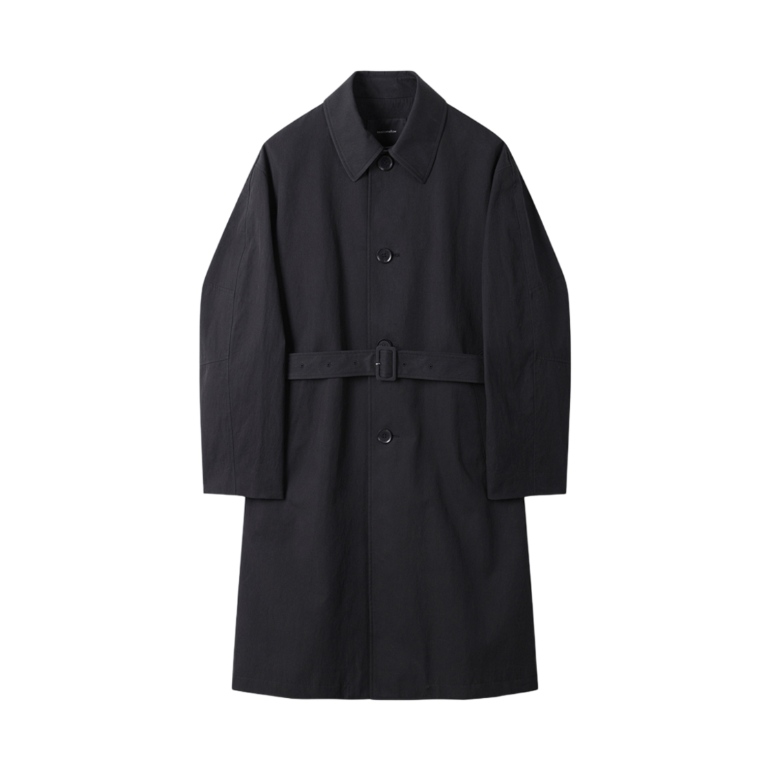 커스텀멜로우 벨티드 맥 코트 블랙(Customellow Belted Mac Coat Black)