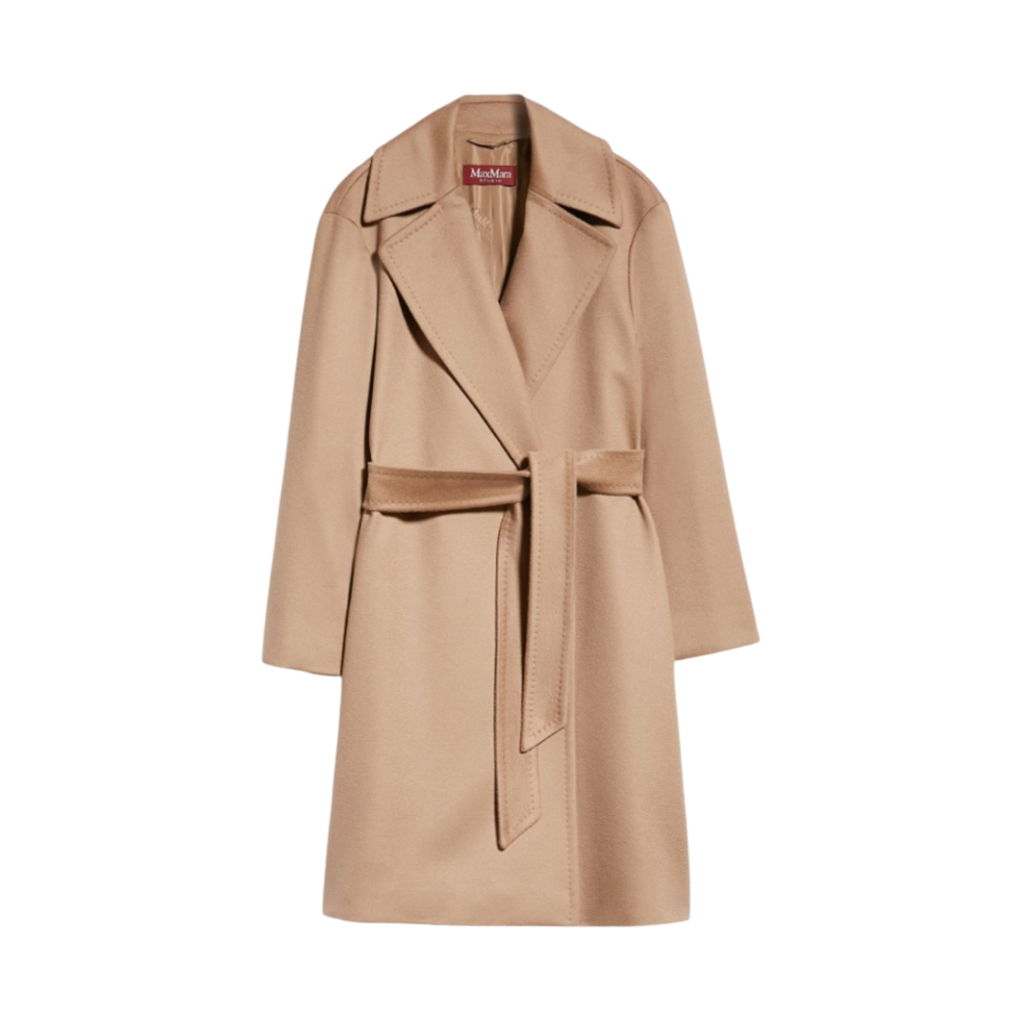 TIGRE-006 (W) Max Mara Studio Tigre Wool Wrap Coat Camel