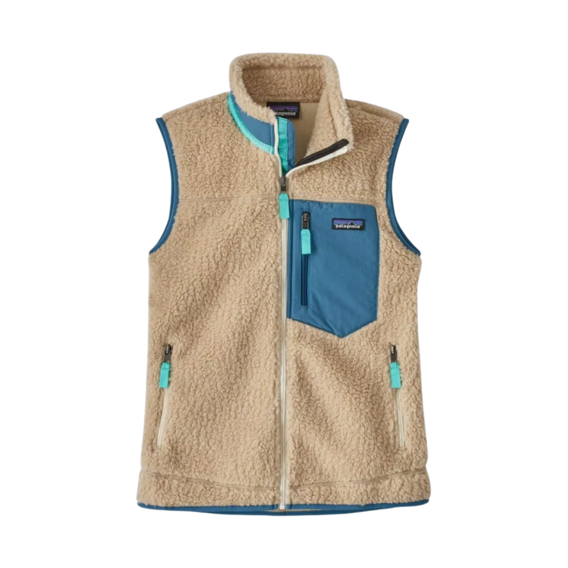 (W) 파타고니아 클래식 레트로X 플리스 베스트 다크 내츄럴 웨이비 블루((W) Patagonia Classic Retro-X Fleece Vest Dark Natural Wavy Blue)