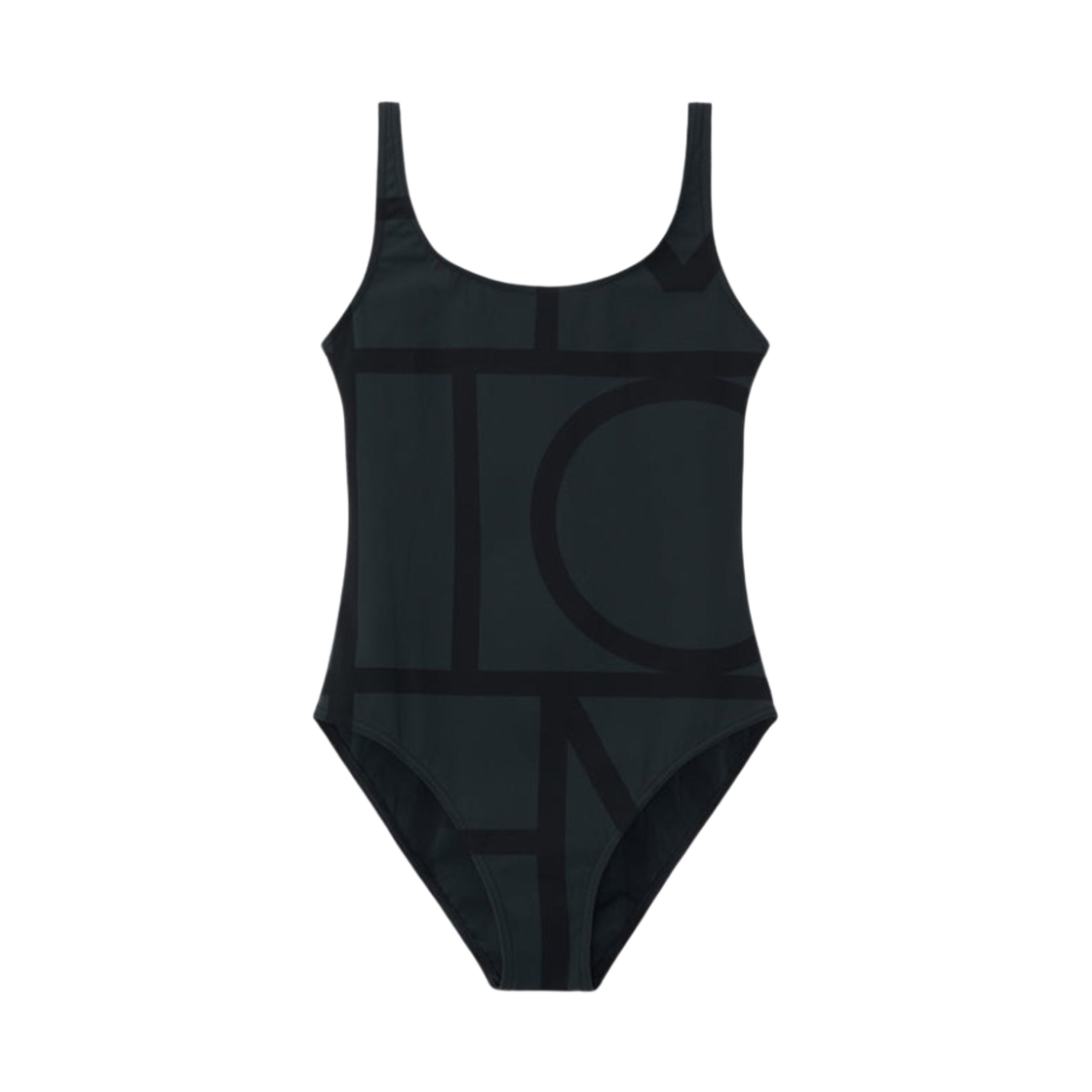 213-842-795-925 (W) Toteme Monogram Swimsuit Black