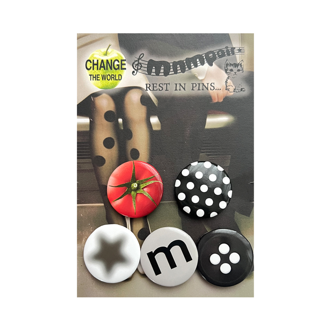 미니멀페어 핀 버튼 폴카 도트(mnmpair Pin Button Polka Dot)