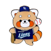 Lessey & Friends x KBO The Strongest Lessey Metal Badge Samsung Lions
