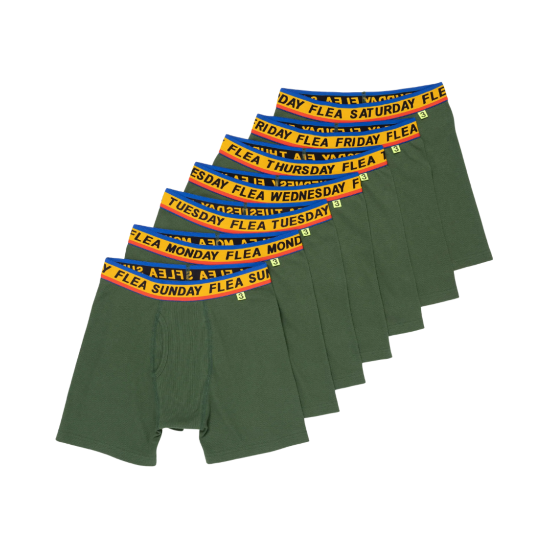 CP09GD004 Cactus Plant Flea Market 24/7 Flea Boxer Brief Green (7 Pack)