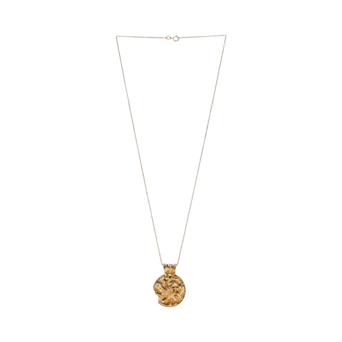 FJ1587ABRZ Alighieri The Sun Salutations Medallion Necklace Gold Plated