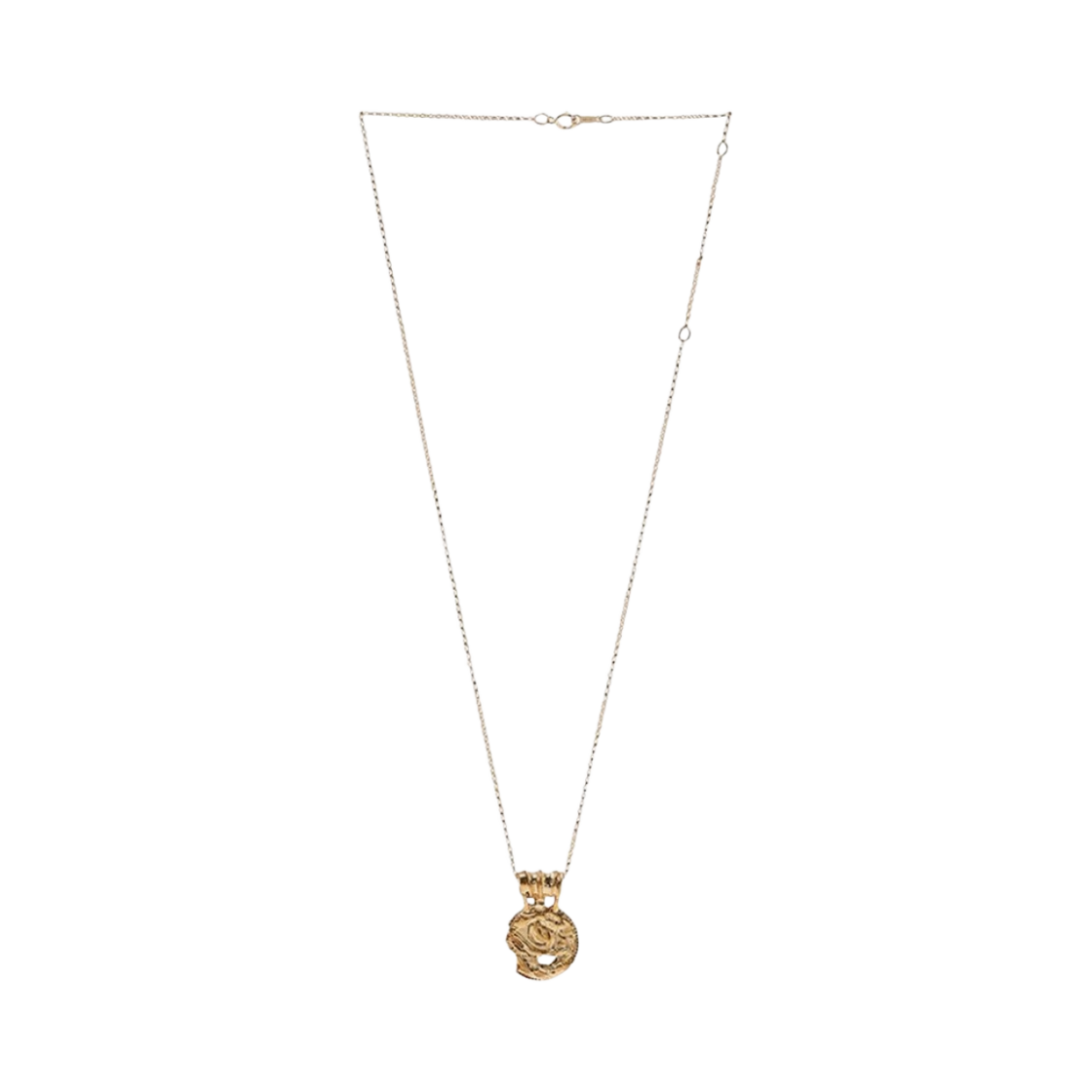 FJ1590ABRZ Alighieri The Illuminated Eye Medallion Necklace Gold Plated