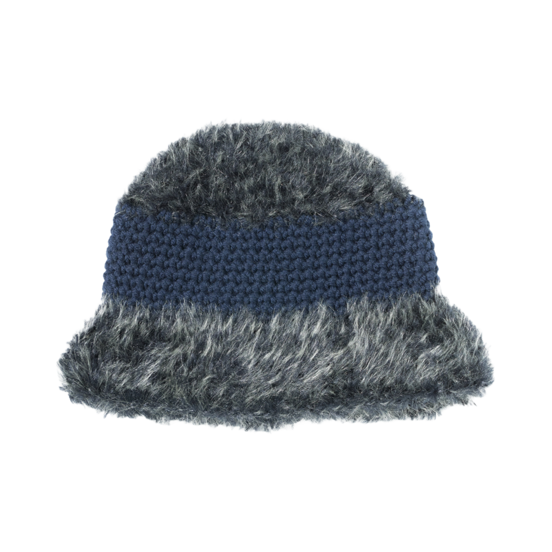 MSFR17AW01NV Misu A Barbe Furry Hat Blue