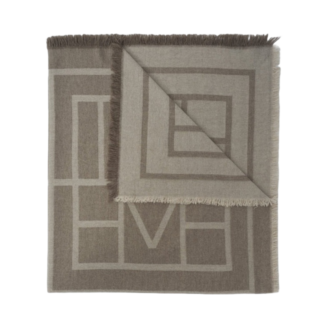 토템 모노그램 울 캐시미어 스카프 토바코(Toteme Monogram Wool Cashmere Scarf Tobacco)