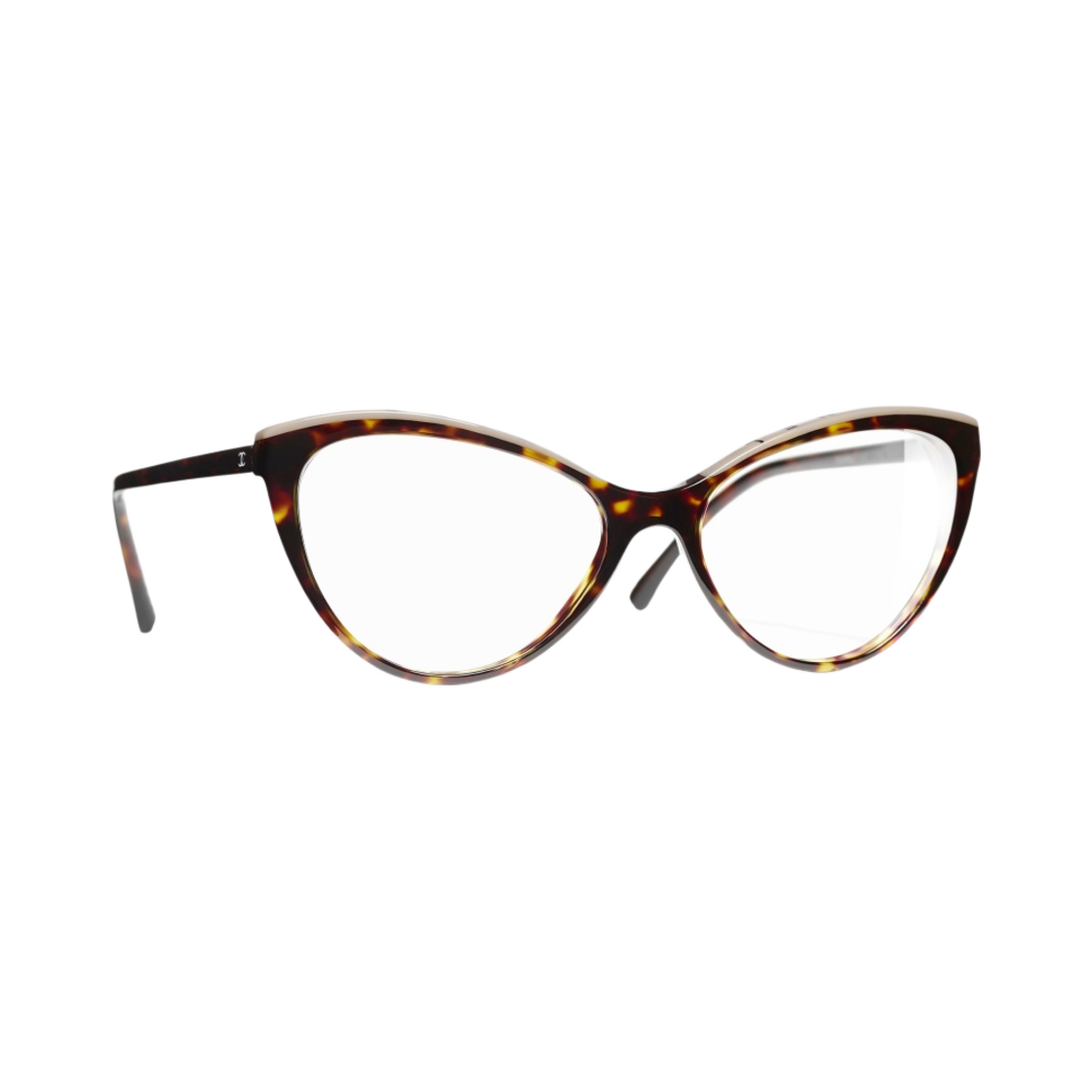 샤넬 캣아이 프레임 아세테이트 & 다크 톨토이즈 베이지(Chanel Cat Eye Eyeglasses Acetate & Dark Tortoise Beige) - 2
