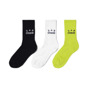 IAB Studio Lime Black White Socks (3 Pack)