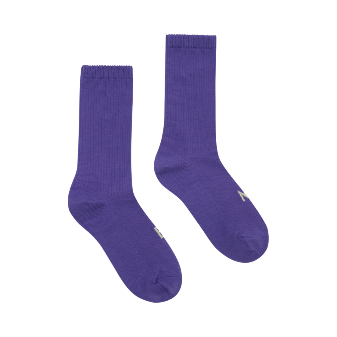 - Budhi Mudra Rib Ankle Socks Purple