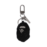 BAPE Ape Head Leather Keychain Black