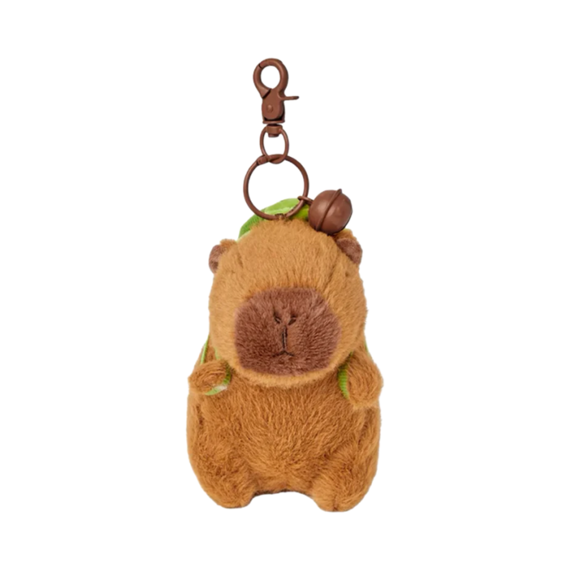 더 그린 파티 카피바라 거북이 백팩 키체인 브라운(The Green Party Capybara Turtle Backpack Keychain Brown)