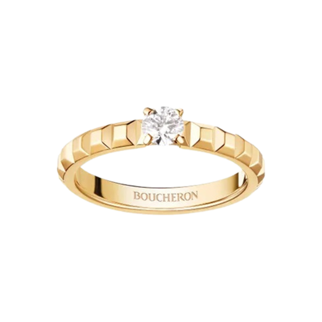 부쉐론 클루 드 파리 솔리테어 링 18K 옐로우 골드 다이아몬드(Boucheron Clou De Paris Solitaire Ring 18K Yellow Gold Diamond)