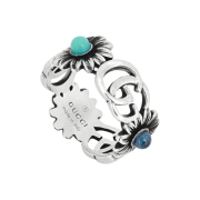 Gucci Double G Mother of Pearl Ring Silver