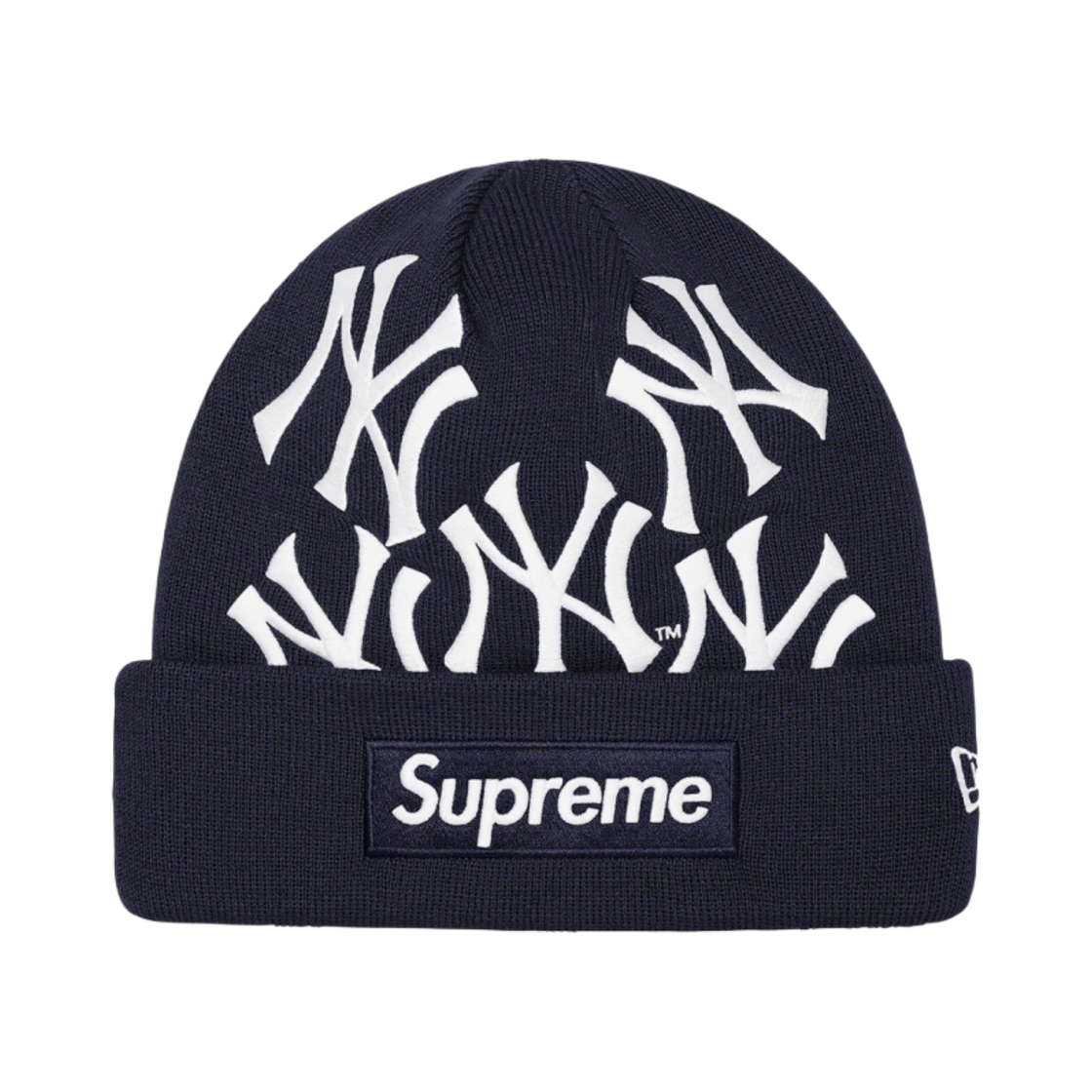 슈프림 x 뉴욕 양키스 뉴에라 박스로고 비니 네이비 - 21FW(Supreme x New York Yankees New Era Box Logo Beanie Navy - 21FW)
