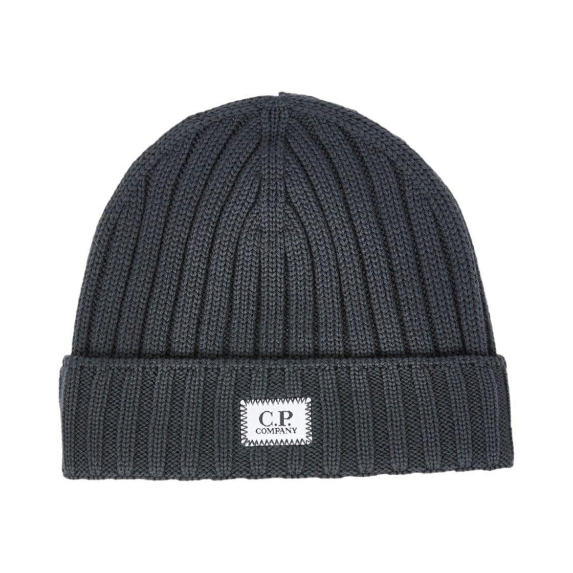 C.P. 컴퍼니 엑스트라 파인 메리노 울 로고 비니 다크 포그 그레이 - 22FW(C.P. Company Extra Fine Merino Wool Logo Beanie Dark Fog Grey - 22FW) - 1