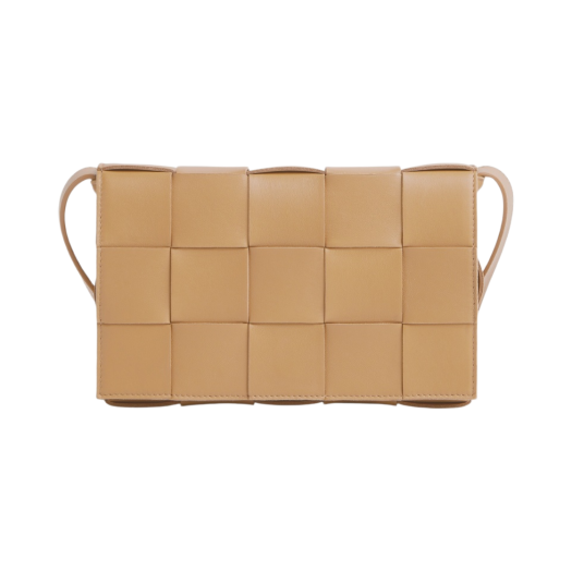 Bottega Veneta Lambskin Leather Cassette Almond