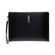 Saint Laurent Tablet Holder in Smooth Leather Black