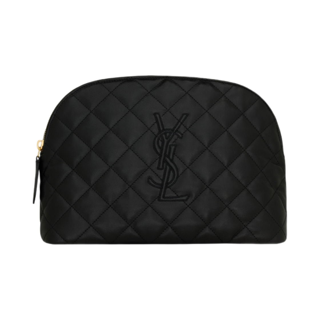 생로랑 라지 코스메틱 파우치 퀼티드 레더 블랙(Saint Laurent Large Cosmetic Pouch in Quilted Leather Black) - 1