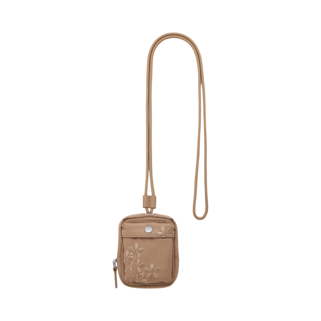 1242155001 COS Embroidered Floral Mini Pouch Terracotta