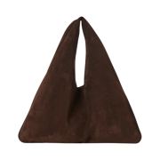 The Row Small Bindle Suede Bag Espresso