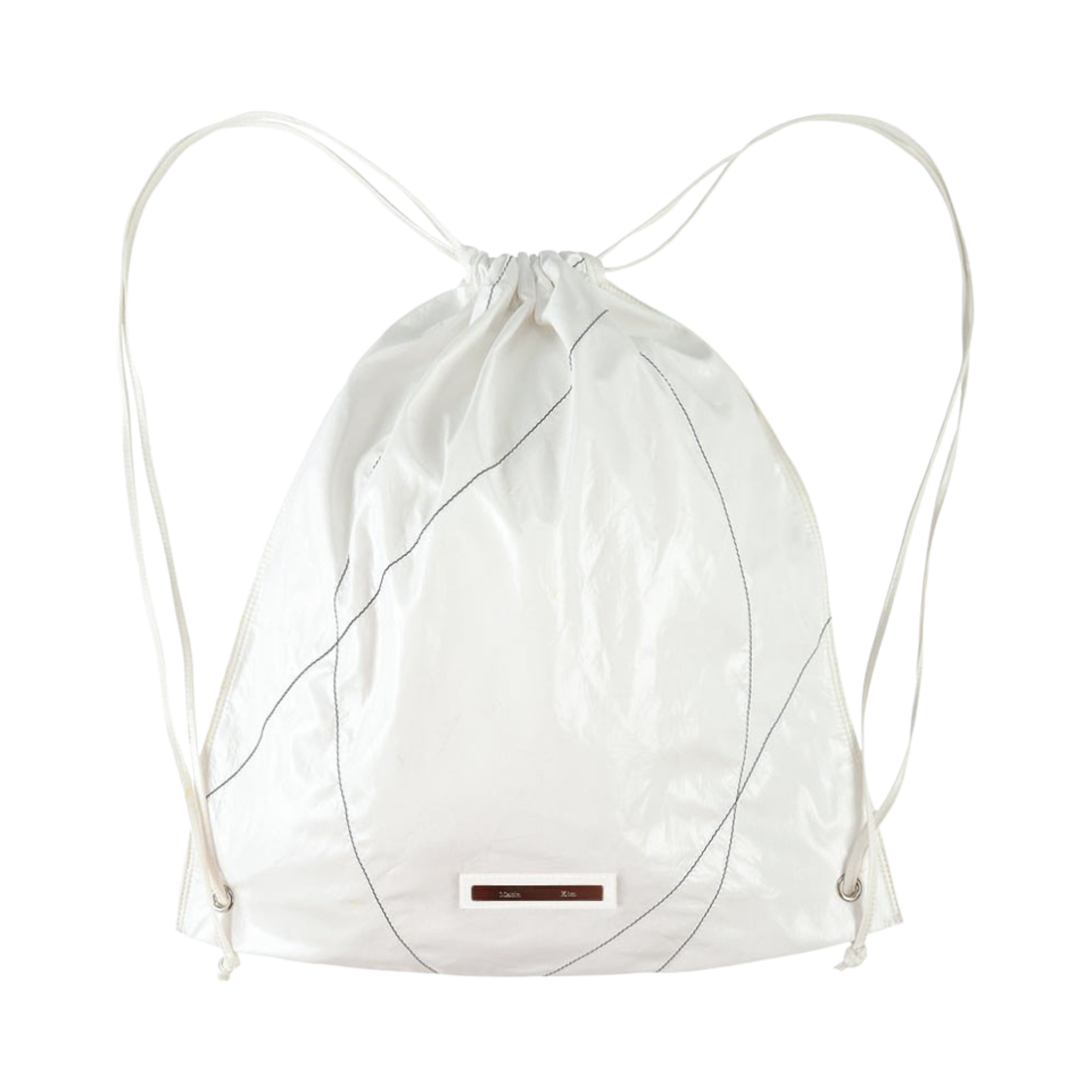 バックパック・リュック [MATINKIM]string coating back pack in white DRAW STRING RIBBON BACK PACK IN IVORY - MATINKIM