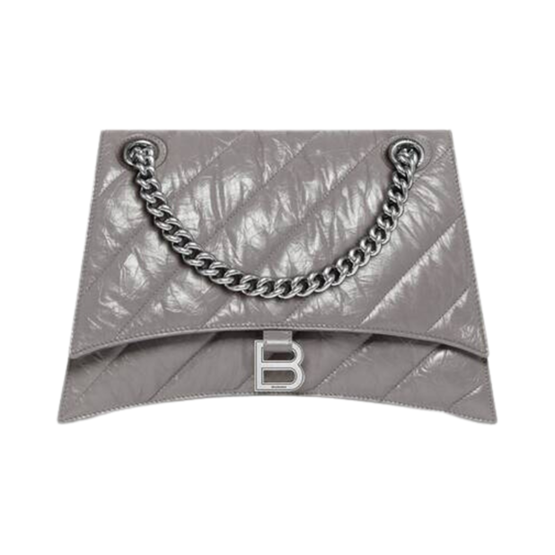 발렌시아가 크러쉬 미디움 체인백 퀼티드 다크 그레이(Balenciaga Crush Medium Chain Bag Quilted Dark Grey) - 4