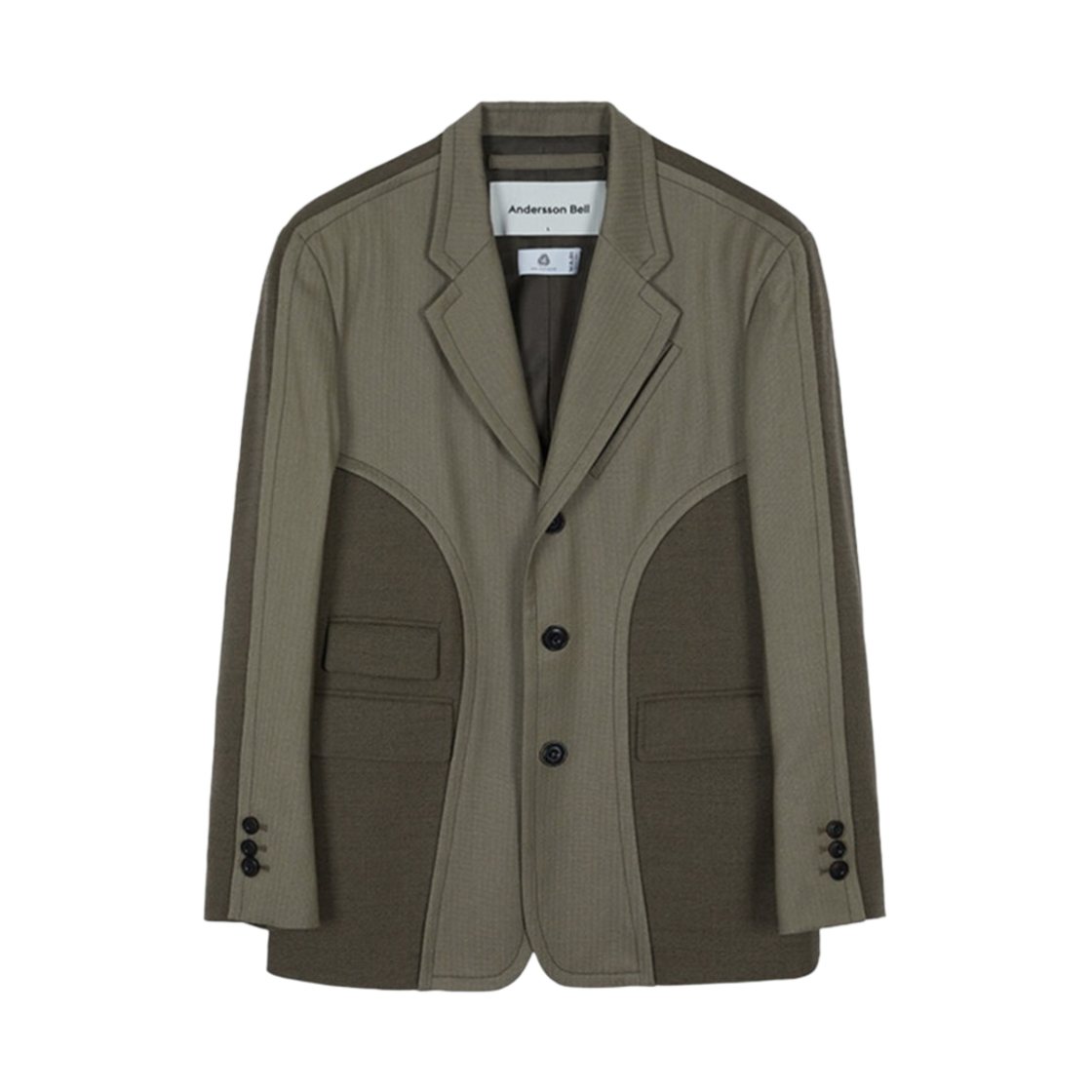 앤더슨벨 토템 22 콘트라스트 울 자켓 브라운(Andersson Bell Totem 22 Contrast Wool Jacket Brown)